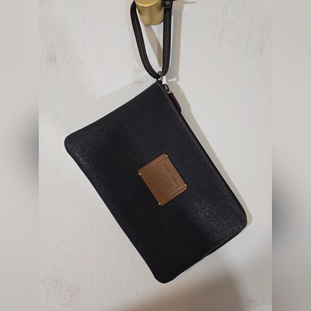 Coach X Disney Black Leather Wristlet